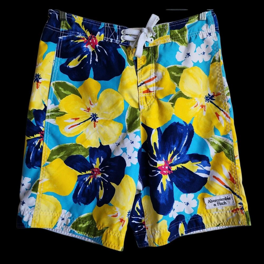 Abercrombie & Fitch Men's Swim Trunks Board Shorts Size Medium Floral Tropical